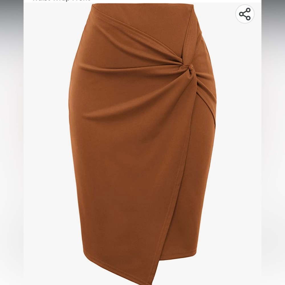 Rust terracotta pencil wrap skirt NEW!